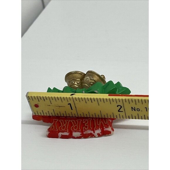Vintage Christmas PIN Brooch "Merry Christmas" 1980s American Greetings Holiday - Picture 11 of 11